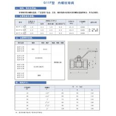 Q11F 型 內(nèi)螺紋球閥