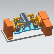 發(fā)動機缸體液壓夾具 發(fā)動機缸體夾具 工裝自動化夾具