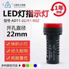 正品江陰長江電器22mmLED信號(hào)指示燈AD11-22/21/41-9GZ紅綠黃藍(lán)白